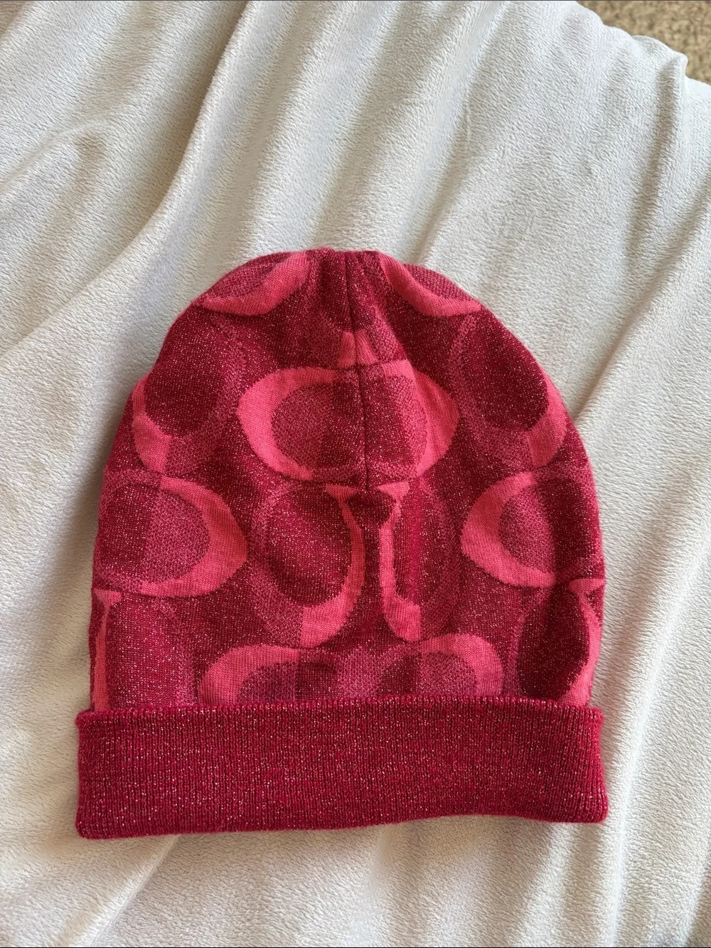 Vintage Coach Women's Logo Knit Beanie